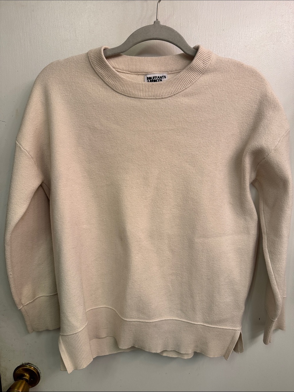 Bouffants & Broken Hearts Soft Cream Scoopneck Sweater